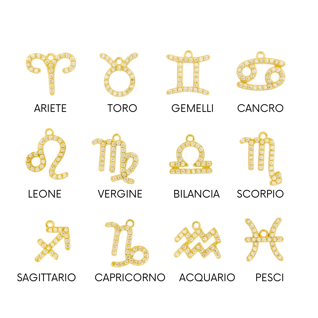 ciondolo personalizzabile con segno zodiacale