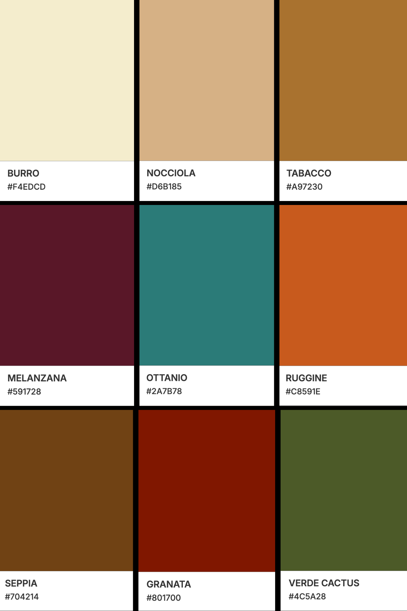 palette autunno armocromia