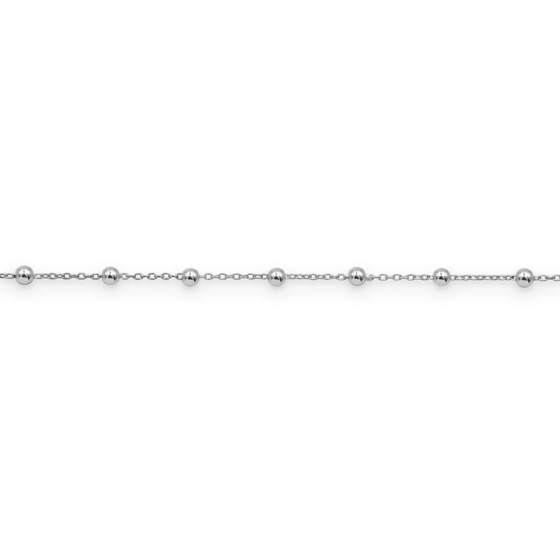 cavigliera rosario con palline in argento 925 personalizzabile 