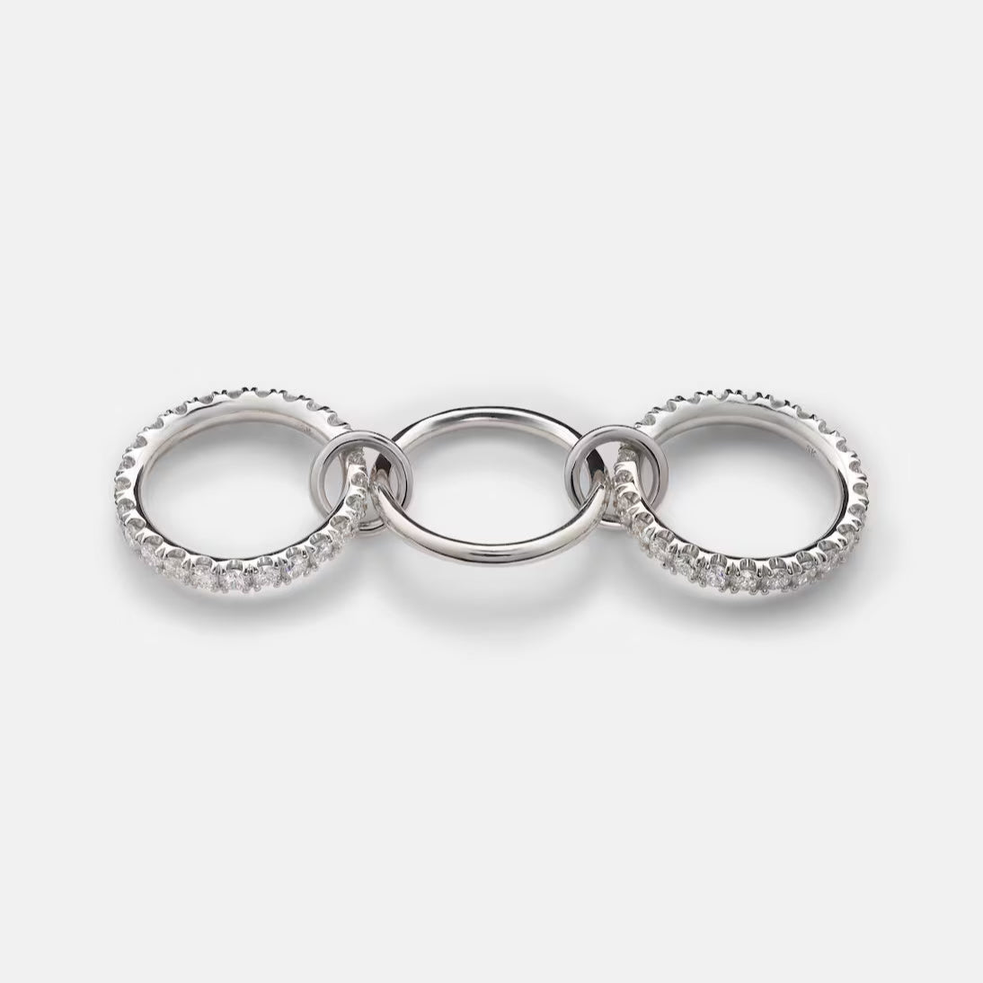 stackable ring in silver 925 and zirconia