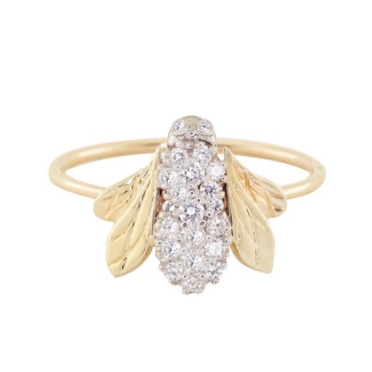 queen bee ring gold and diamond