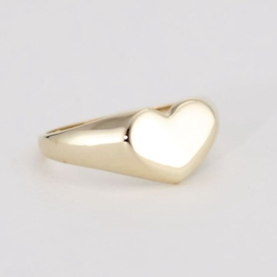 anello chevalier cuore dorato minimal donna