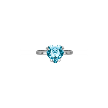 SOLITAIRE HEART-SHAPED RING