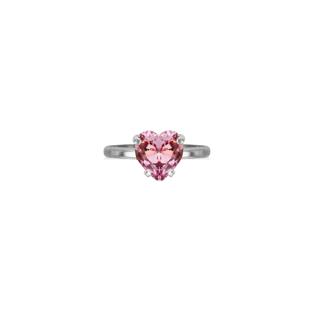 SOLITAIRE HEART-SHAPED RING