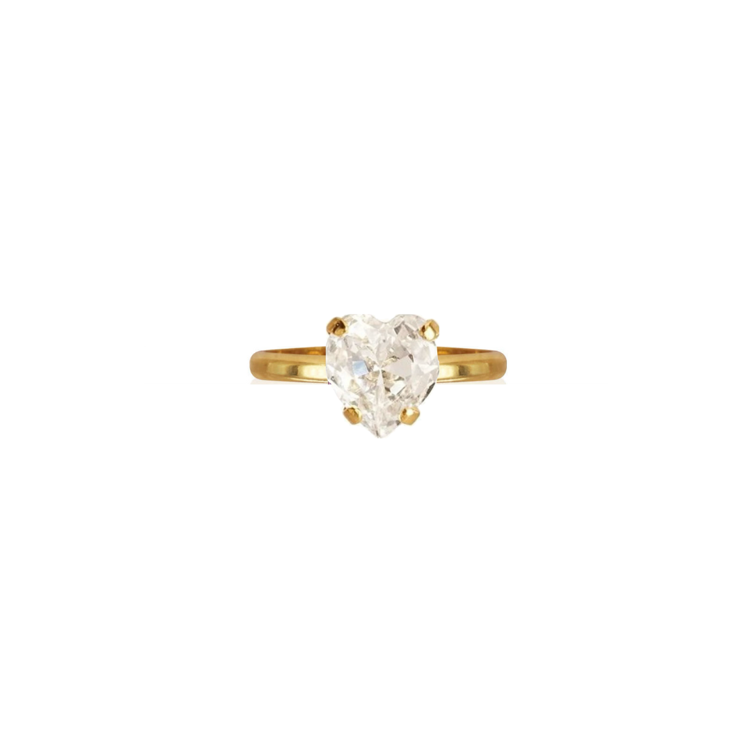 SOLITAIRE HEART-SHAPED RING