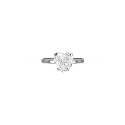 SOLITAIRE HEART-SHAPED RING