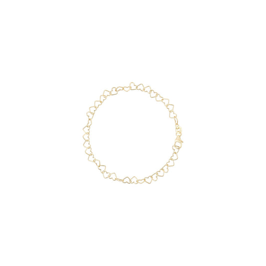 bracciale oro con catena di cuoricini