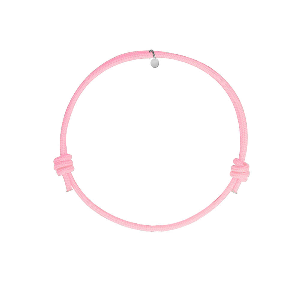 bracciale in cordino di cotone colore rosa