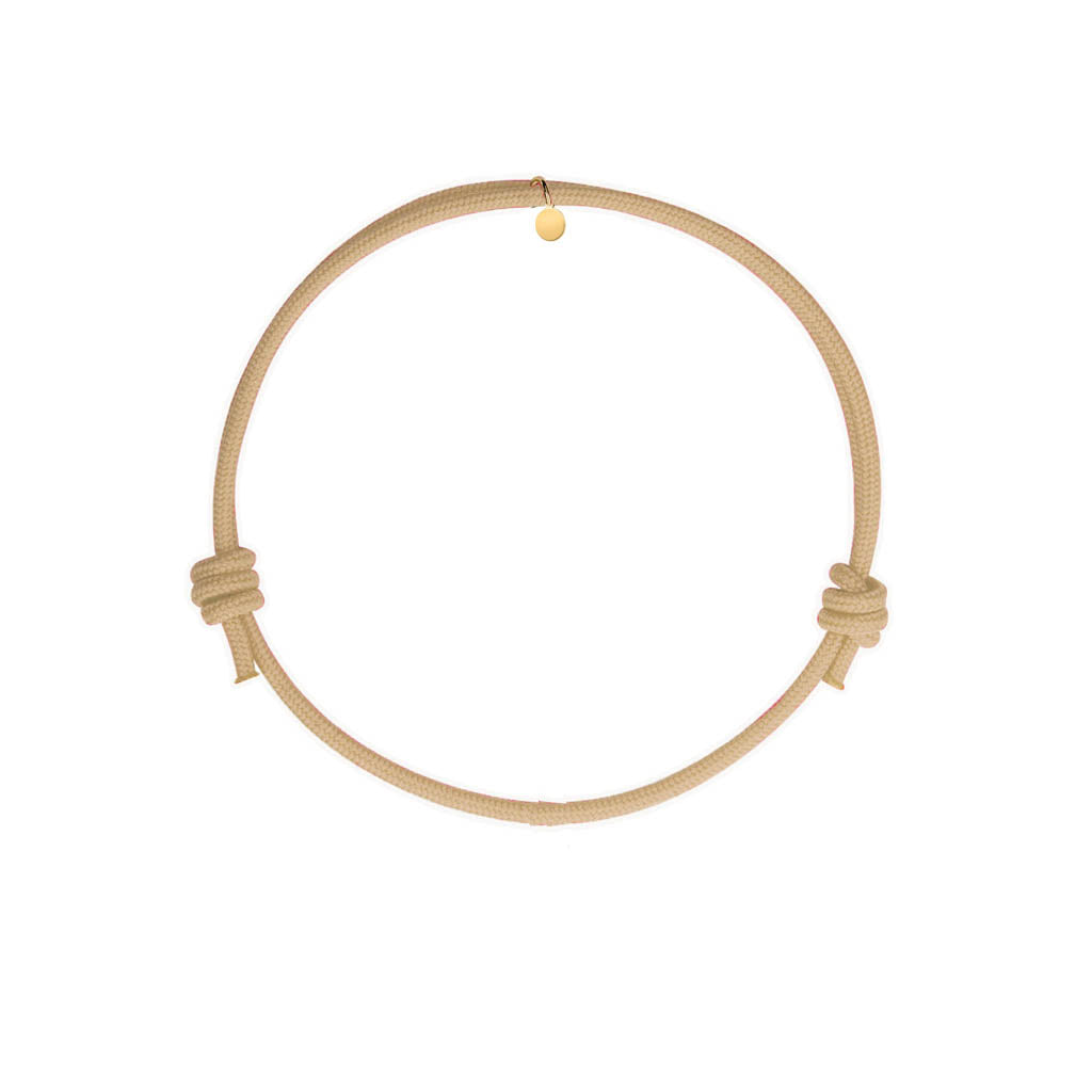 bracciale personalizzabile con cordino beige 