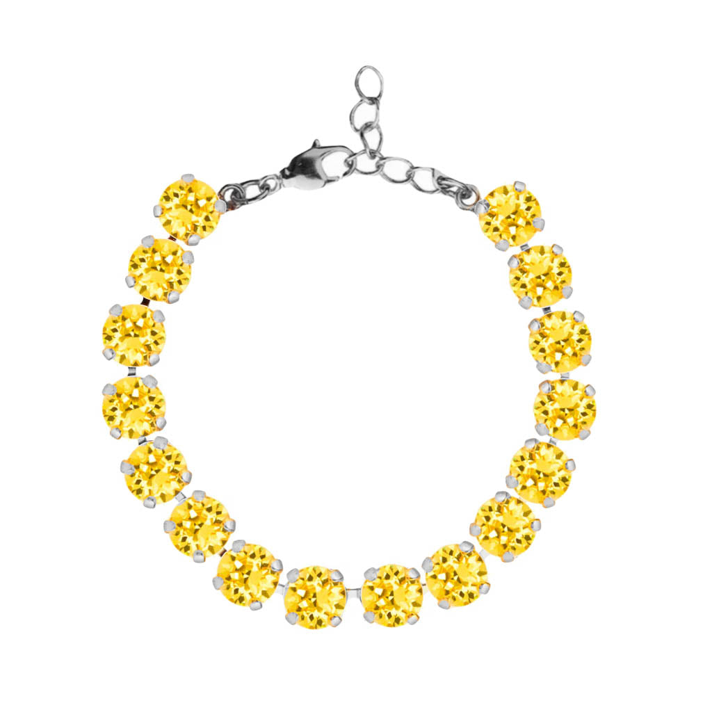 bracciale giallo swarovski argento