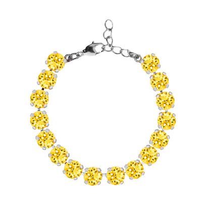 bracciale giallo swarovski argento