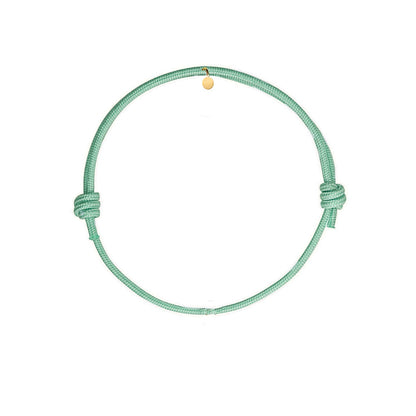 bracciale con cordino personalizzabile color verde salvia