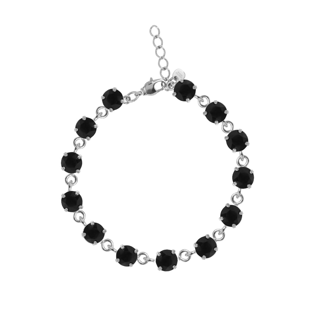 bracciale con swarovski rosario nero 