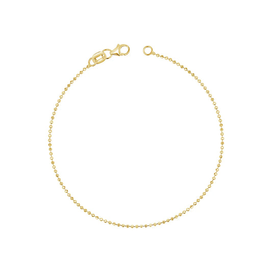 bracciale con microsfere dorate in argento 925