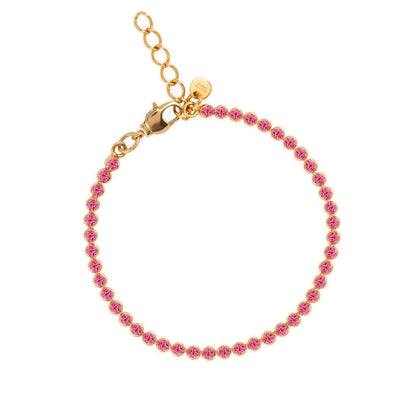 bracciale sottile con swarovski fucsia