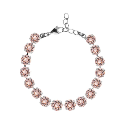 bracciale tennis swarovski color rosa pesca