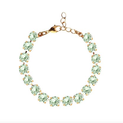 bracciale tennis con swarovski verde chiaro