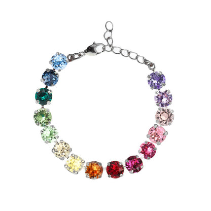 bracciale tennis con swarovski arcobaleno