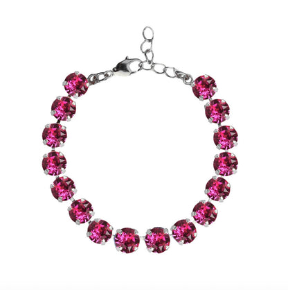 bracciale swarovski fucsia argento