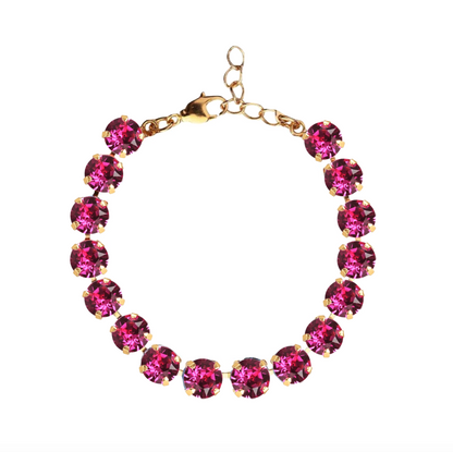 bracciale swarovski fucsia finitura oro