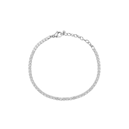 bracciale tennis regolabile in argento 925 e zirconi