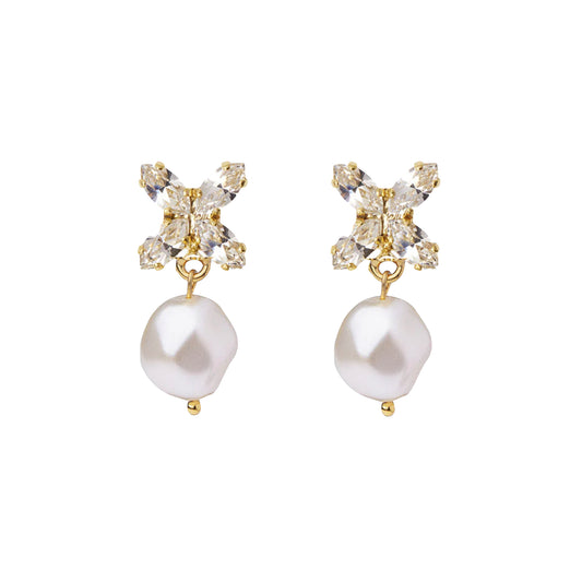 Bridal Joy baroque pearl earrings
