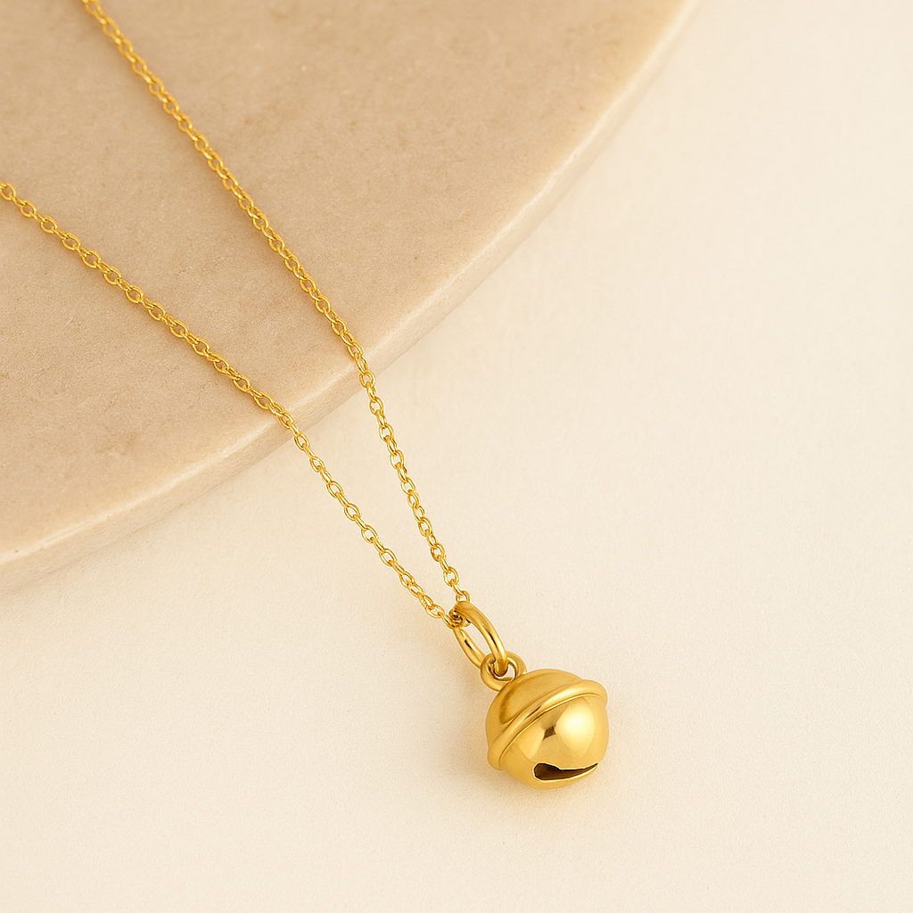 catenina con ciondolo campanella portafortuna oro