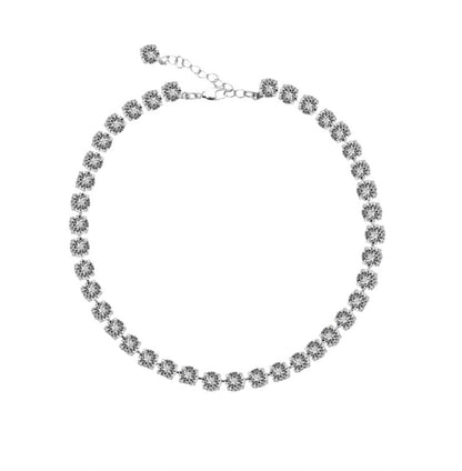 925 silver tennis chain with high quality crystals