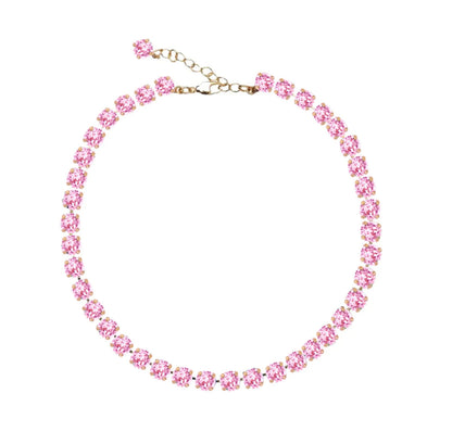 collana tennis rosa barbie oro