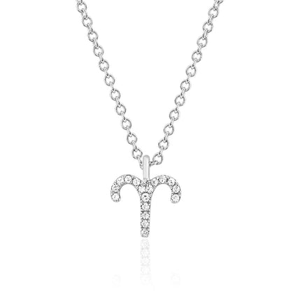 collana segno zodiacale ariete in argento 925 e zirconi