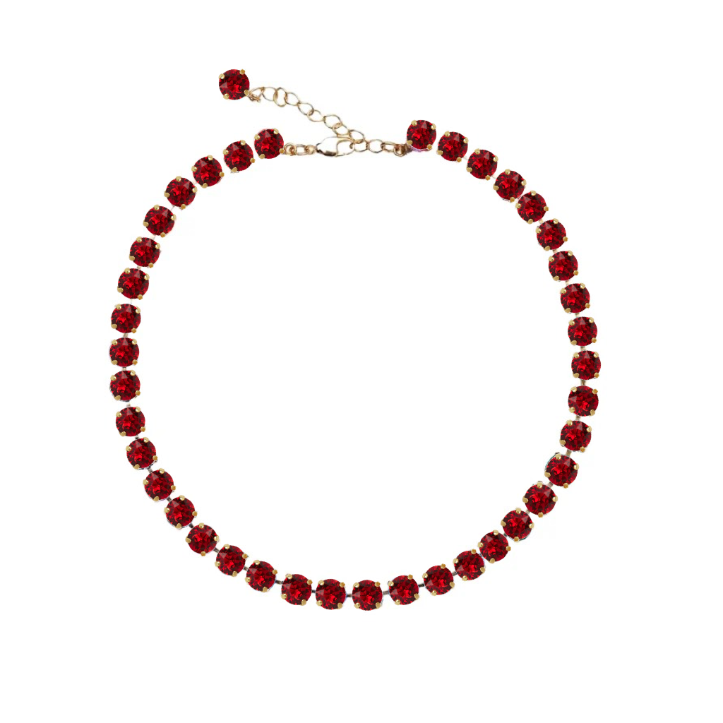 collana armocromia autunno deep colore rosso con swarovski intensi