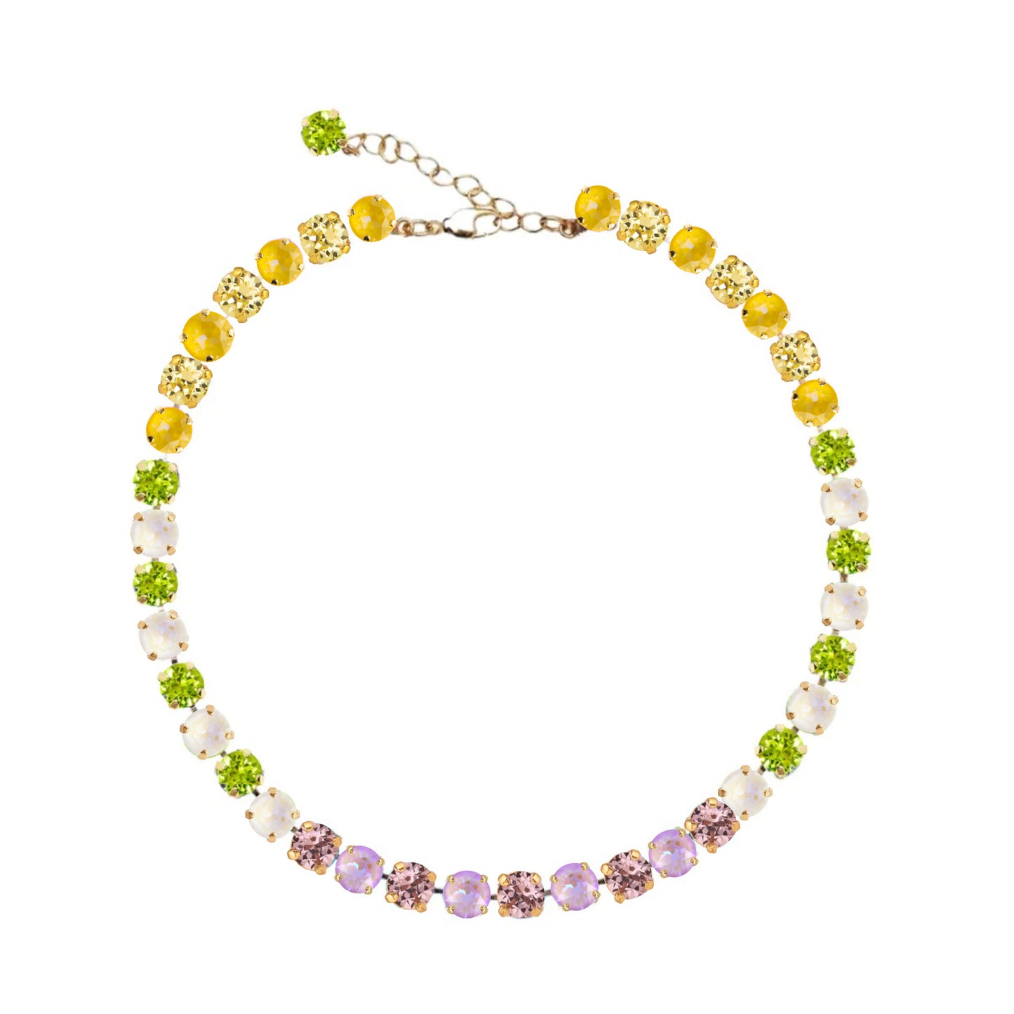 bright spring crystal necklace