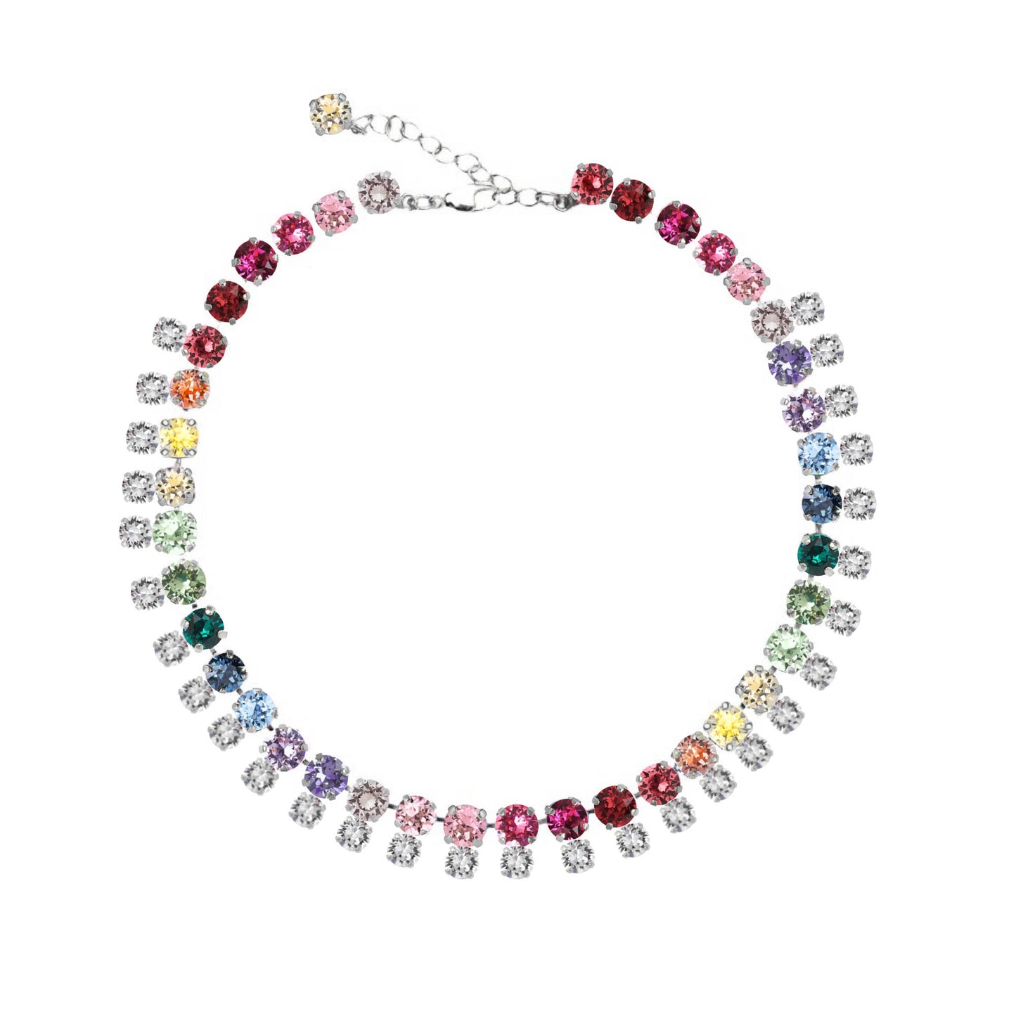 collana anna wintour arcobaleno con swarovski multicolor