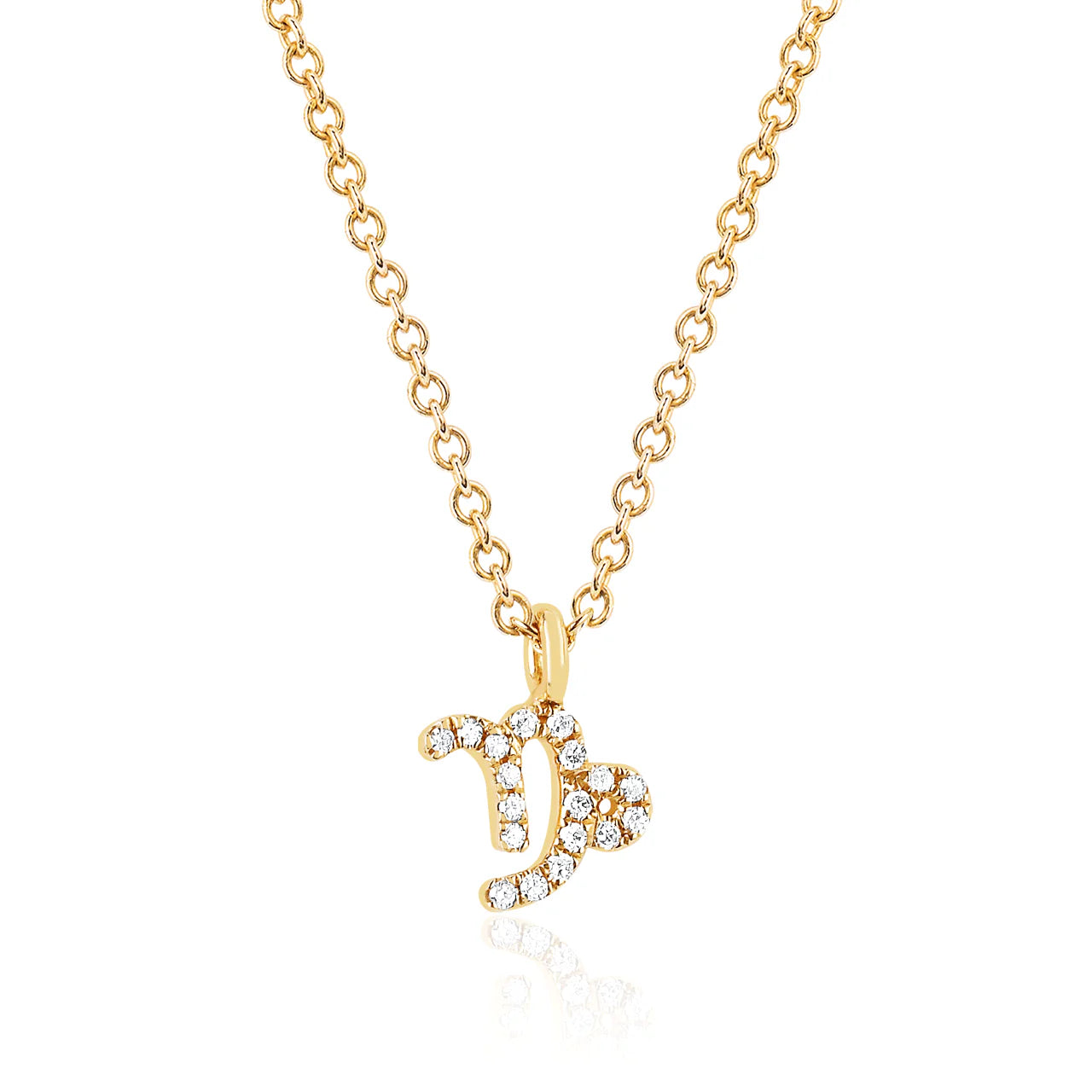 collana segno zodiacale oro zirconi capricorno