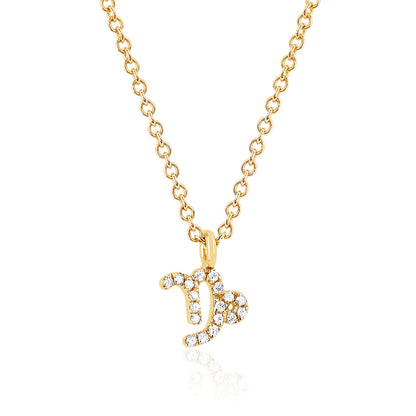 collana segno zodiacale oro zirconi capricorno