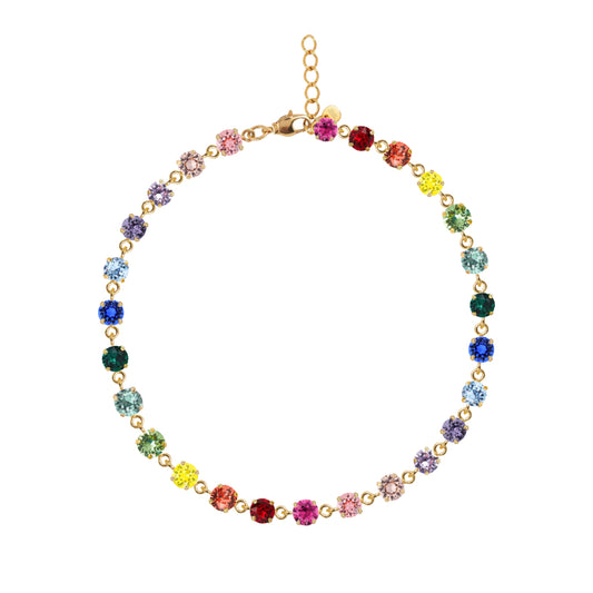 collana con swarovski arcobaleno colorata