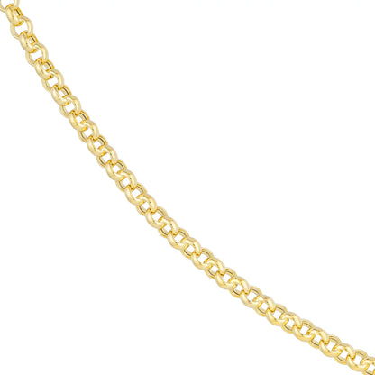 collana dorata catenella grande in argento 925