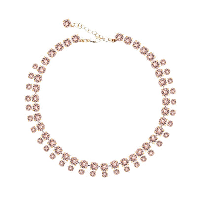 collana anna wintour dorata con swarovski originali colore nude