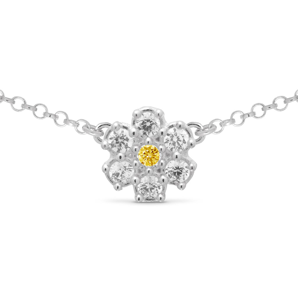 collana in argento con ciondolo margherita artigianale