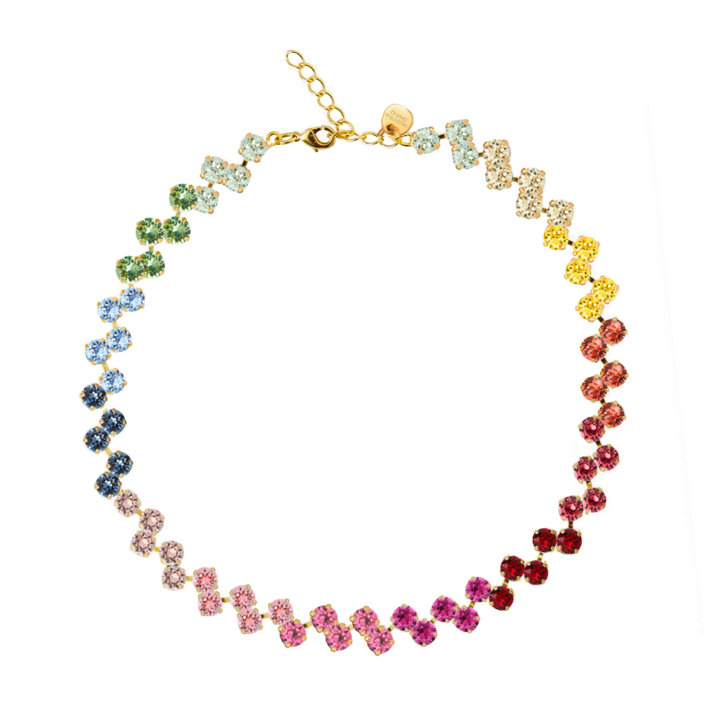 spectrum necklace with swarovski crystal