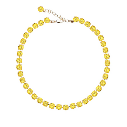 collana tennis gialla in argento 925 