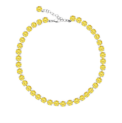 coloured tennis necklace