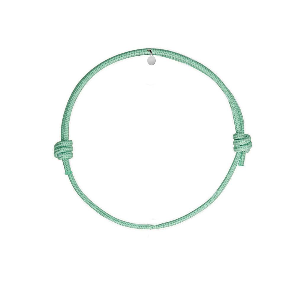 bracciale in corda color verde salvia