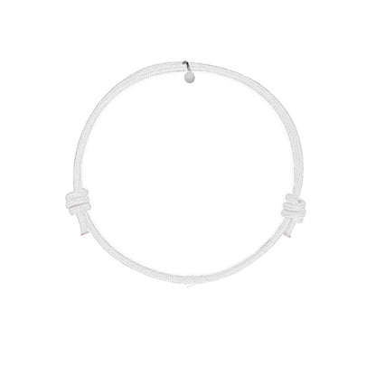 bracciale in cordino bianco