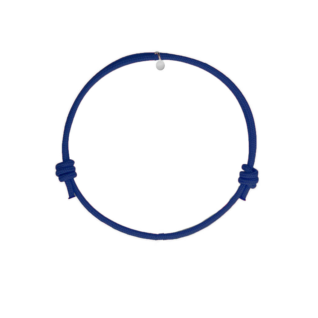 bracciale di corda blu