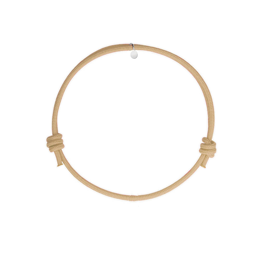 bracciale in corda di cotone beige