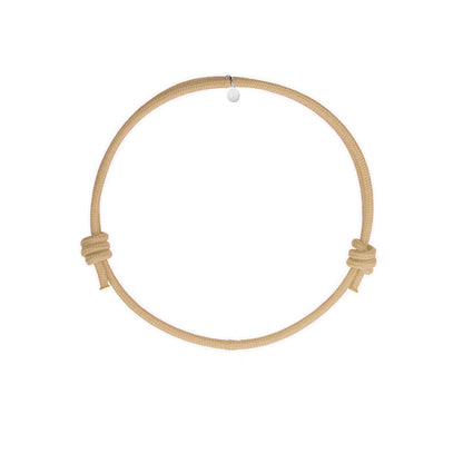 bracciale in corda di cotone beige