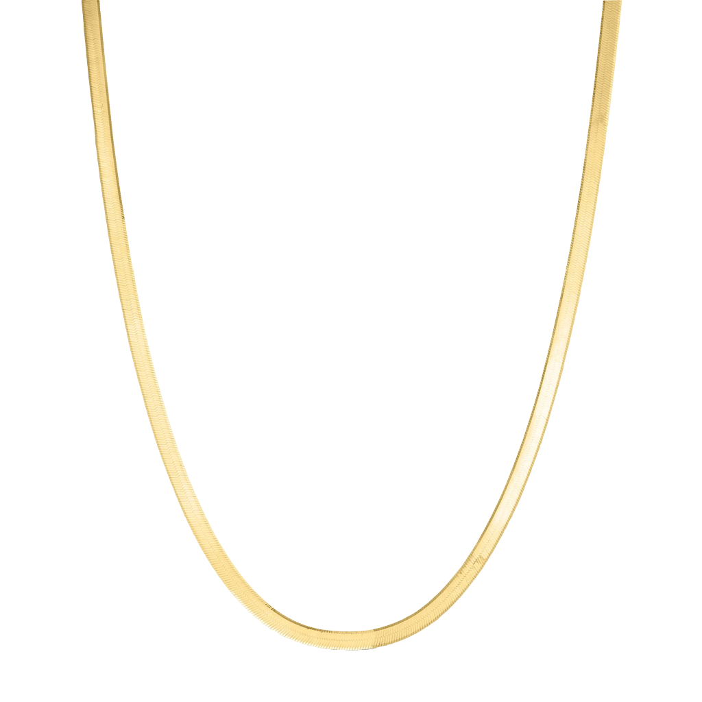 gold herringbone necklace