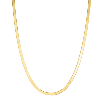 gold herringbone necklace