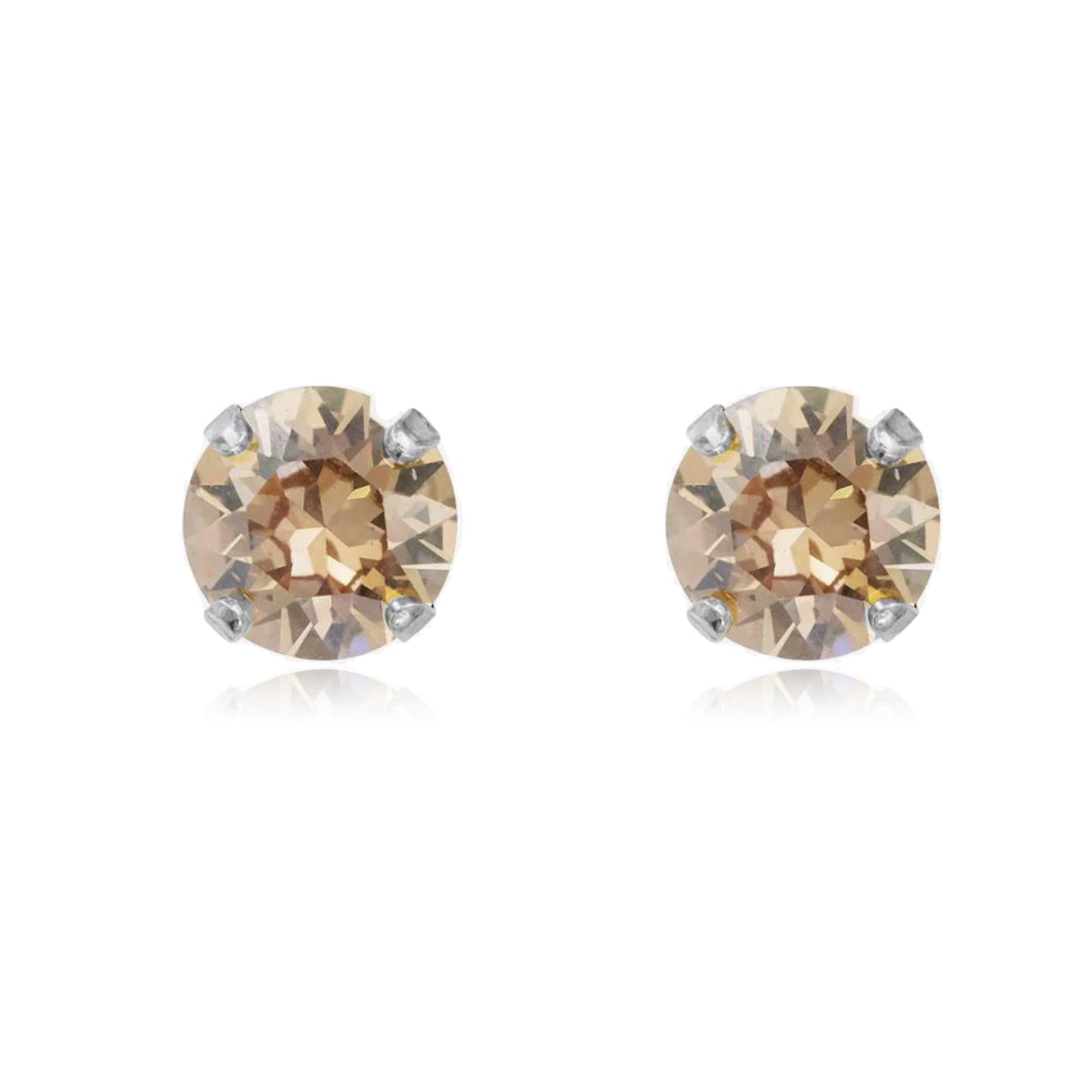 stud earrings with gold swarovski crystals
